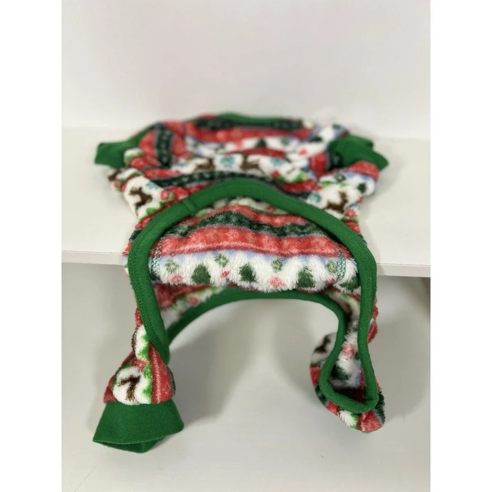 Dog Christmas Sweater Size M – Green Red White – Festive‎ Holiday Outfit
